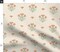 Floral Block Print Orange Green Flowers Beige Boho Cottagecore Neutral Faux Texture Custom Printed Fabric by Spoonflower Various Fabrics by the Yard or Fat Quarter